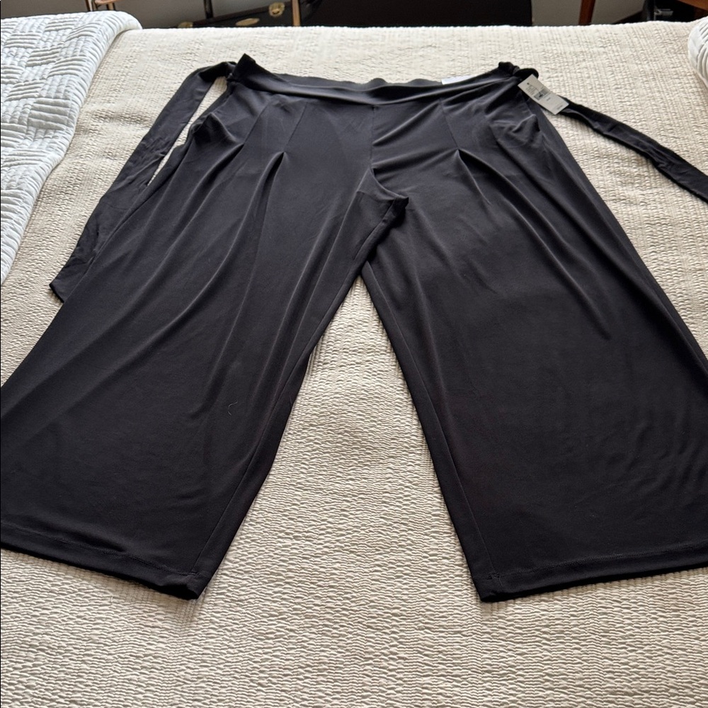 Lane Bryant Elegant Black Wide Leg Pants